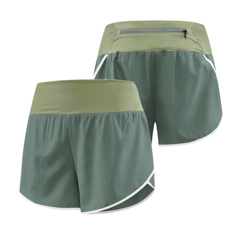 2023 Women's Quick-Dry High-Waist Running Shorts with Phone Pocket and Anti-Exposure Feature