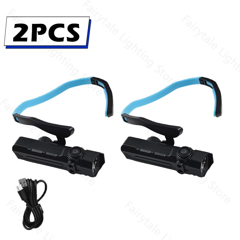 Ear Clip Headlights Waterproof Flashlight with Motion Sensor LED Headlights Suitable for Fishing Hiking Running and Cycling