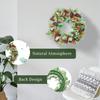 Fall Wreath for Front Door Autumn Artificial Wreath with Lambs Ears Leaves Eucalyptus Leaves for Indoor Outdoor Farmhouse Wall Window Decor