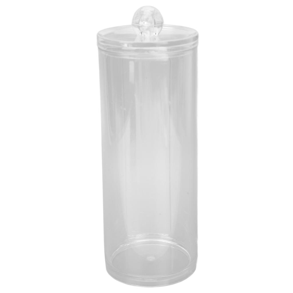 Cotton Pad Dispenser Container Transparent Cotton Pad Organizer Makeup Cotton Round Holder