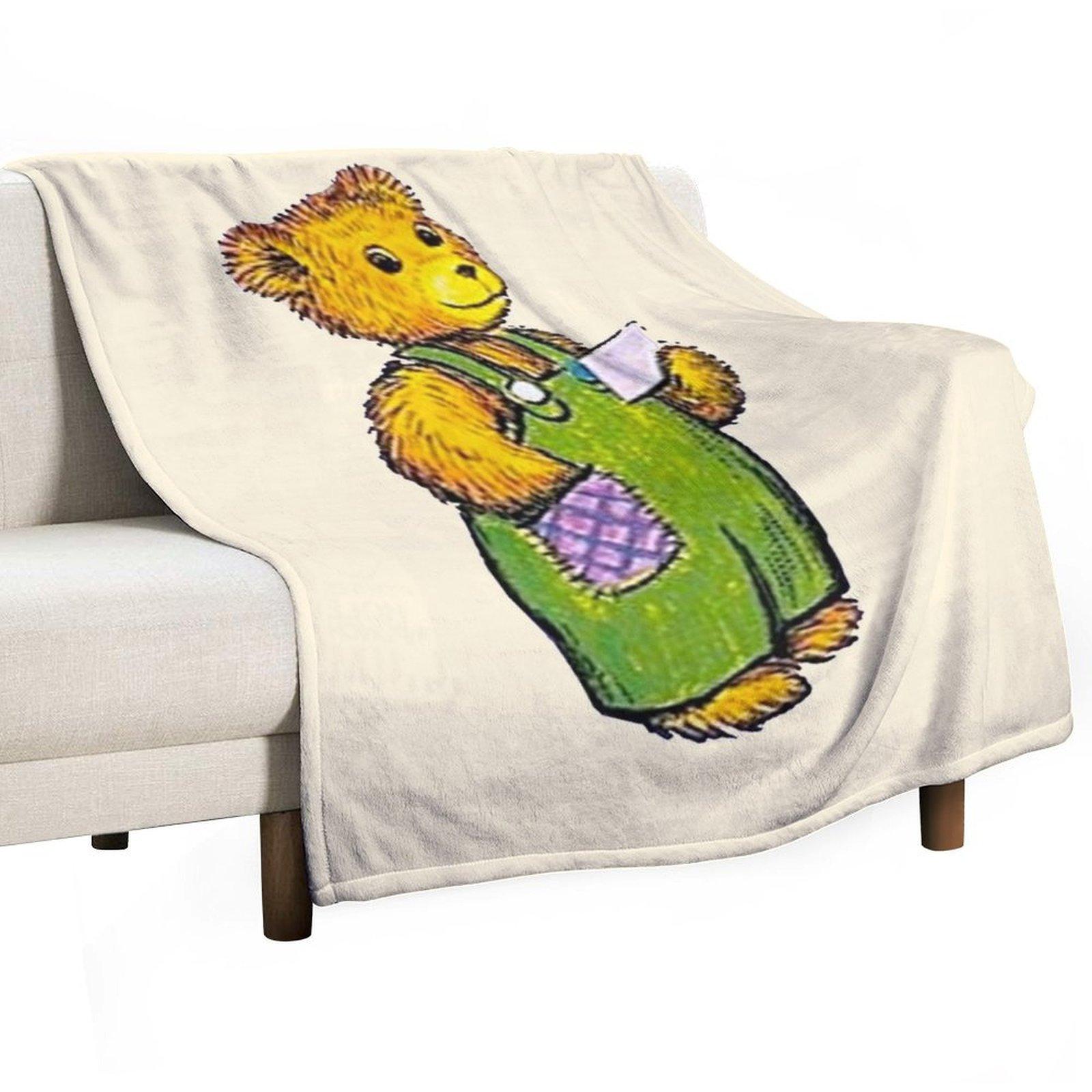 Corduroy bear Throw Blanket Beach Moving Polar blankets and throws Blankets 30x40in