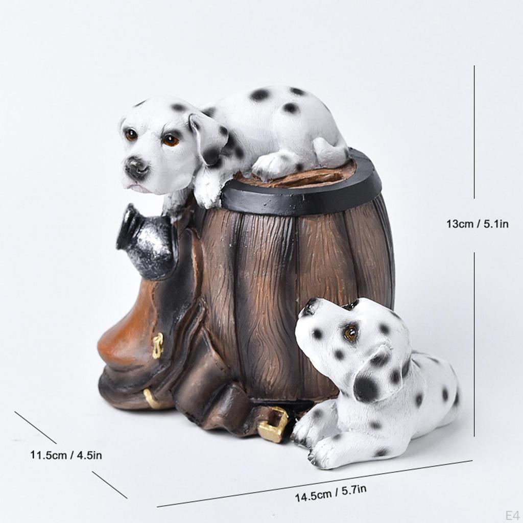 Dog Figurine Piggy Bank Money Save Saving Pot for Coffee Table Entryway Bookshelf