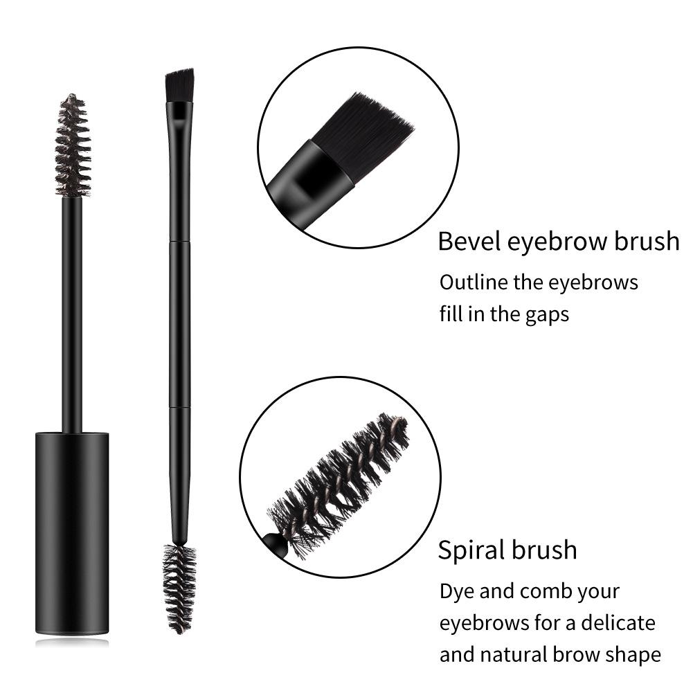 Beauty anti-sweat and long-lasting double-head eyebrow dye cream non-smudging natural three-dimensional wild dyeing styling eyebrow cream