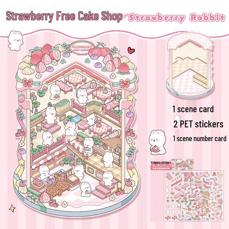 

Yilan 14.0 Milk Scent 3D Landscape Micro-Journal DIY Stickers