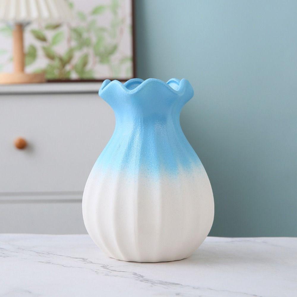 Irregular Shape Vase Desktop Decoration Decorative Flower Pot Elegant Decorative Vase Living Room