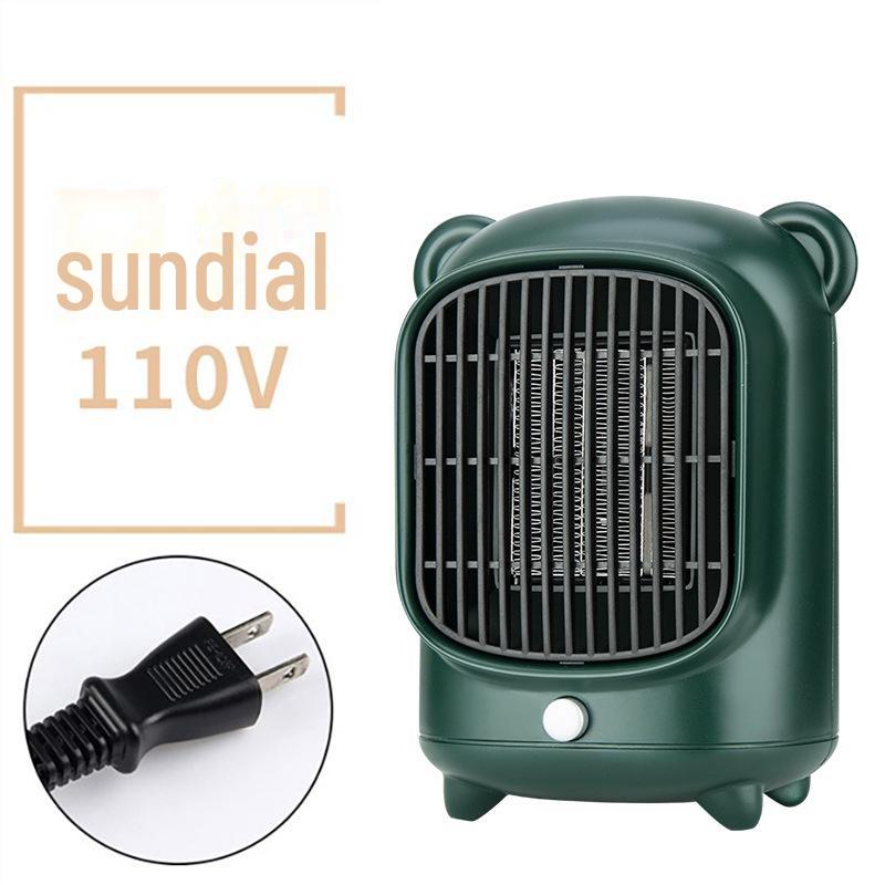 

Мультяшный мини-настольный обогреватель: Европейские, американские и японские правила Japanese standard 110V темно-зеленого