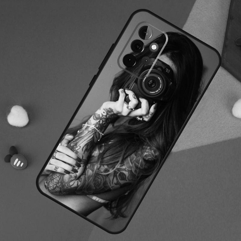 Sexy Sleeve Tattoo Girl Case For Samsung Galaxy A15 A54 A34 A14 A13 A53 A16 A26 A36 A56 A12 A22 A32 A52 A06 A35 A55