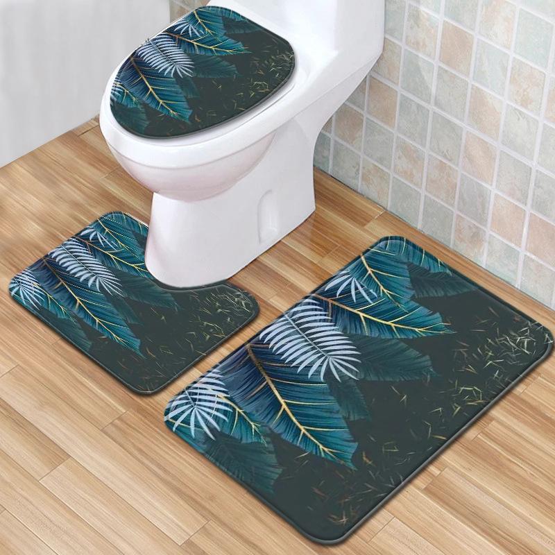 Creative Toilet Three-Piece Floor Mat Bathroom Three-Piece Carpet Doormat