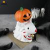 Leeseph Pumpkins Horseman Decorations, Bookshelf Tabletop Dining Tables Pumpkins Statue Decorations, for Halloween Parties