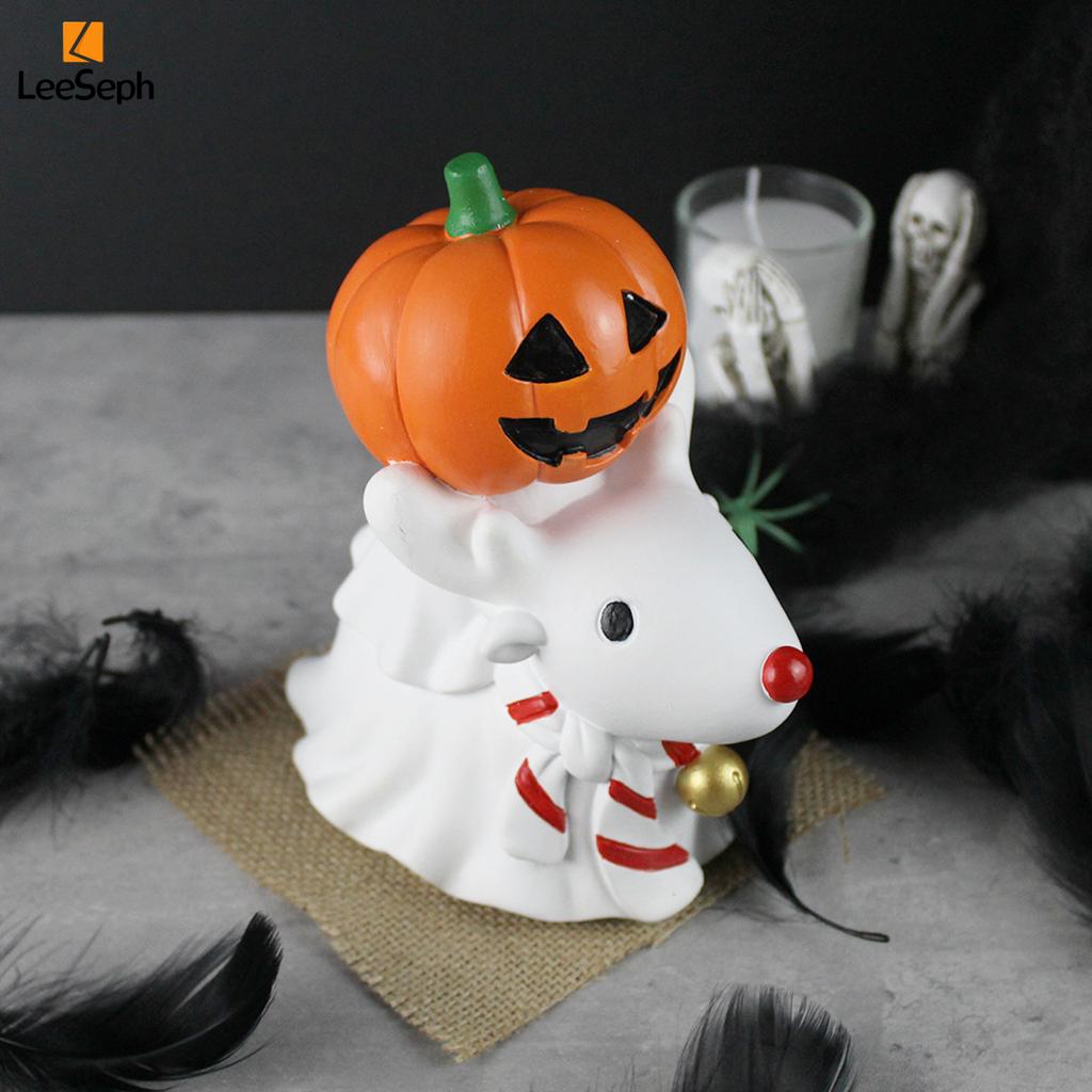 Leeseph Pumpkins Horseman Decorations, Bookshelf Tabletop Dining Tables Pumpkins Statue Decorations, for Halloween Parties