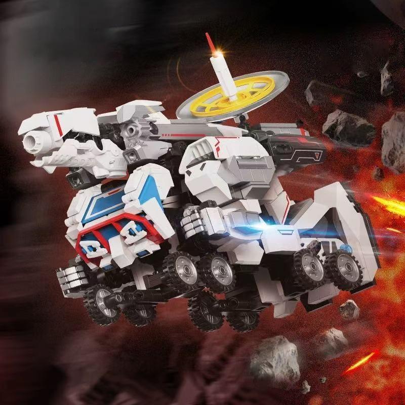 JAKI children's building blocks mecha toy set, transformable mecha model assembly ornaments, children's building toy gift