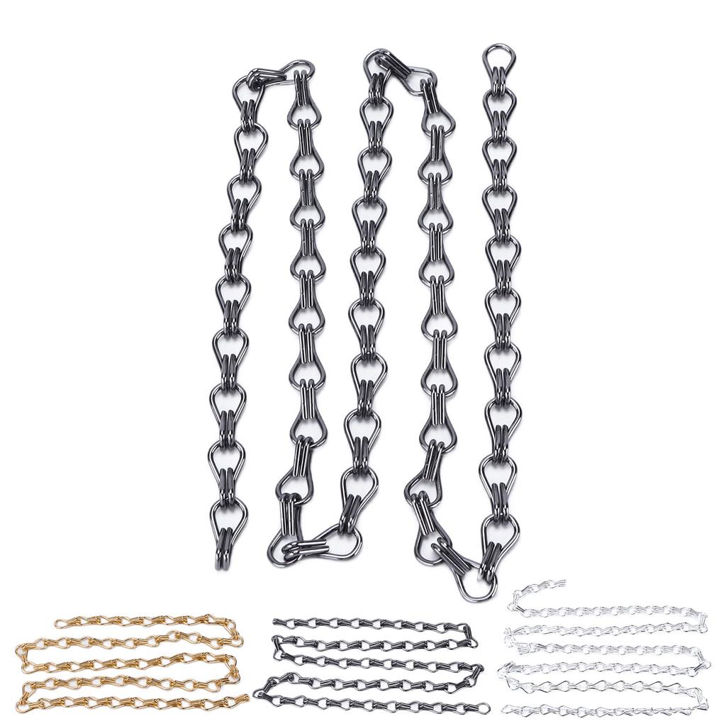 2Pcs Hanging Chain One Meter Rustproof Anticorrosion Convenient Assembly Light Fixture Chain for DIY