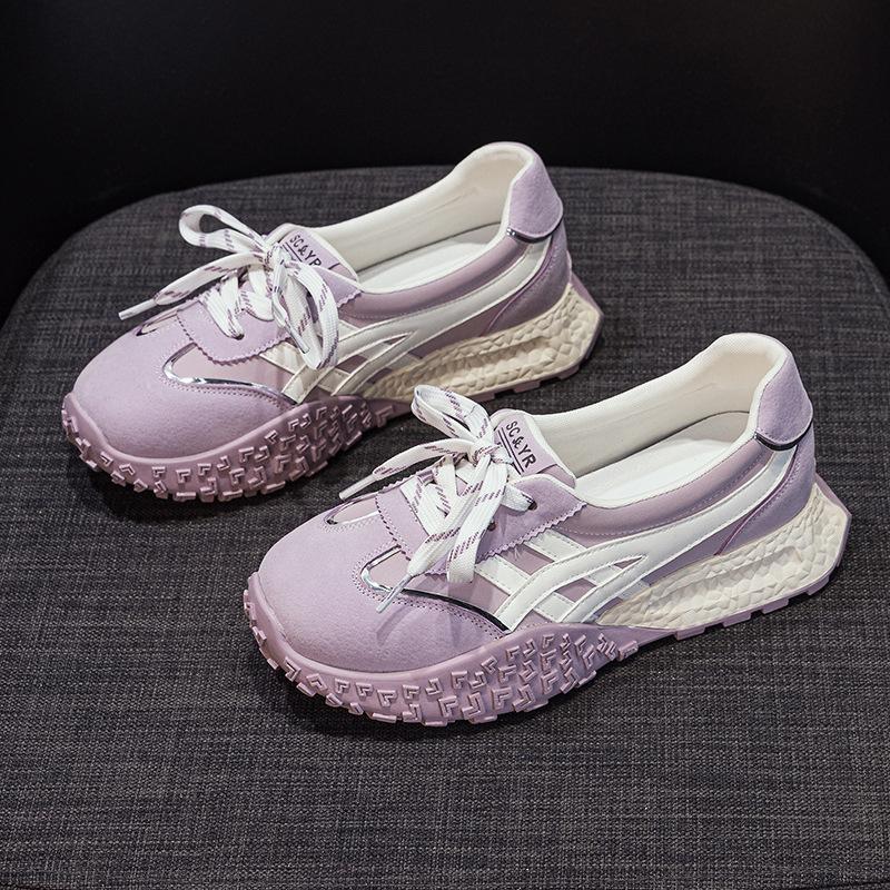 Dexun shoes shallow mouth shoes women's 2025 summer new Internet celebrity explosion casual fashion versatile platform sports white shoes