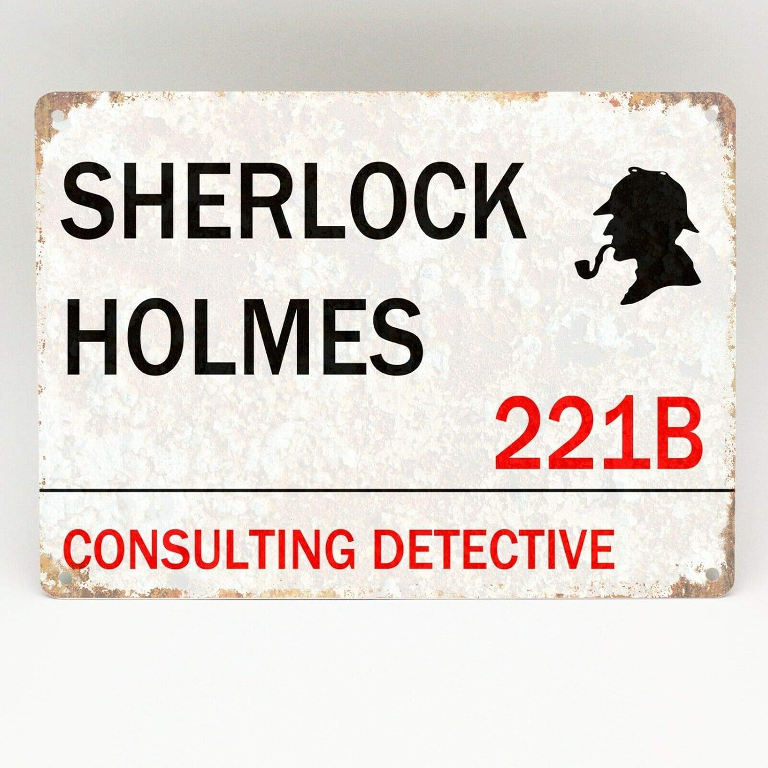 

1pSherlock Holmes Metal Sign London Door Study Vintage Plaque 221B Baker Street Metal Sign es TinSignEUa11628 20x30cm（7.8x11.8inch）