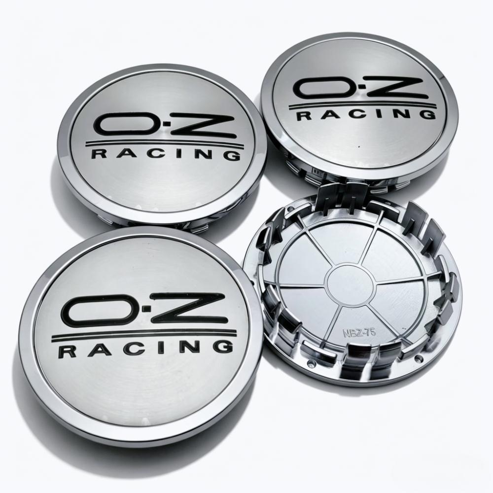 4 stuks/Set 75 mm / Clips 65 mm OZ O.Z Racing Logo Embleem Badge Auto Wiel Naafdoppen Wielnaaf Stofkap Velg Naafkap Auto Accessoires