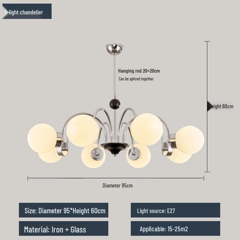 2025 Nordic Wabi-Sabi Chandelier: Mid-Century Bauhaus Style for Living Rooms & Dining Areas