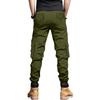 Męskie spodnie cargo slim fit z wieloma kieszeniami, zwężane spodnie casualowe