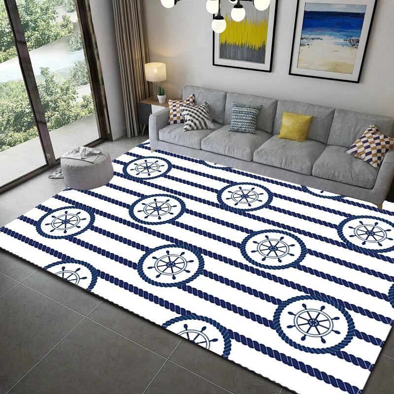 Nautical Rugs for Kids, Bedroom, Kitchen, Living Room & Bathroom - Stylish Home Decor Floor Mats