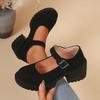 Patent Leather High Heels Mary Jane Shoes for Women Fashion Buckle Strap Platform Pumps Woman Japanese Thick Heel Lolita Shoes