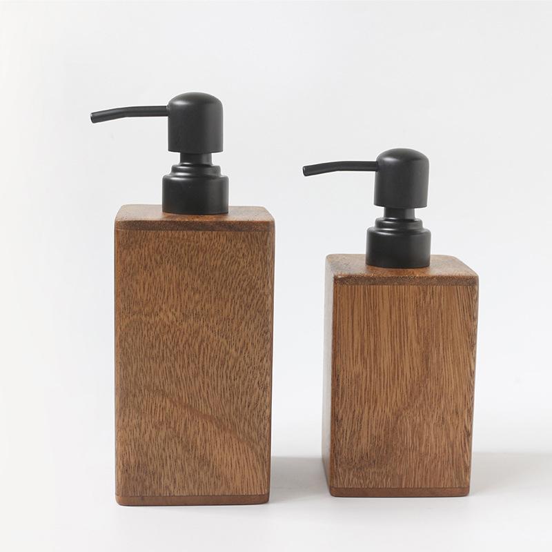 1PC Solid Wood Kitchen Hand Sanitizer Bottle Home Decoration Lotion Dispensing Bottle Hotel 200ml  400ml