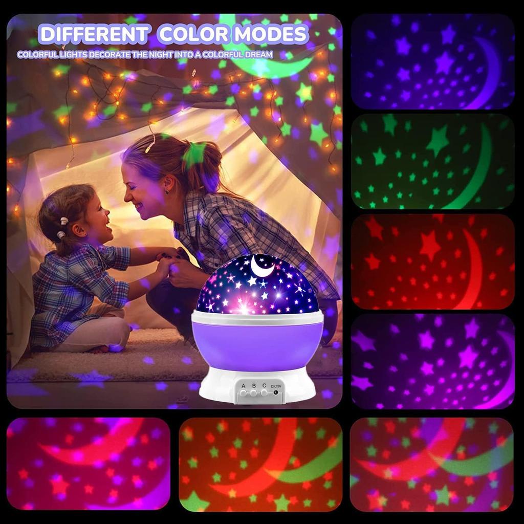 Star Projector Night Light for Kids, Birthday Fun Gifts for 1-4-6-14 Year Old Toy Gift for 3-9 Year Old Boys, Projection Lamp for Kids Bedroom, for