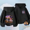 Halloween Style KPop Devil Hunter Girl Children's Zipper Hoodie Cute Cartoon Print Warm Windproof Autumn and Winter Fashion Clothing