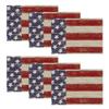 American Star and Stripes 4th of July Placemats Set of 4, 12x18 Inch Patriotic Memorial Day Table Mats for Party Kitchen Dining Decoration