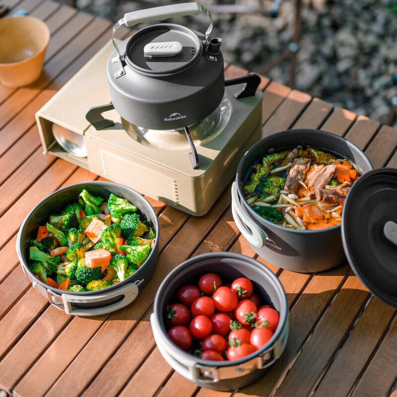 Naturehike Outdoor Camping Aluminum Cookware Set 4-7 Person