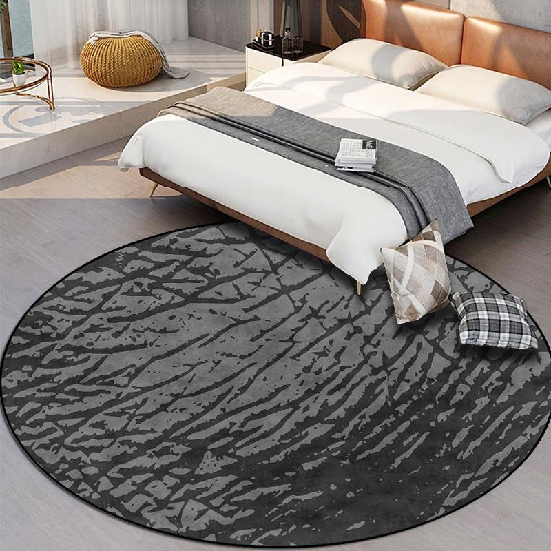 Animal Print Circular Floor Mat Stripe Pattern Carpet Home Living Room Decoration Anti Slip Floor Mat Door Mat