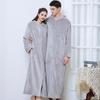Winter Flannel Hooded Nightgown: Thick Coral Fleece, Long Sleeve, Plus Size, Ready Stock
