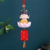 Cute Buddha Guanyin Car Pendant Chinese Style Cartoon Buddha Figures  Car Interior Decoration