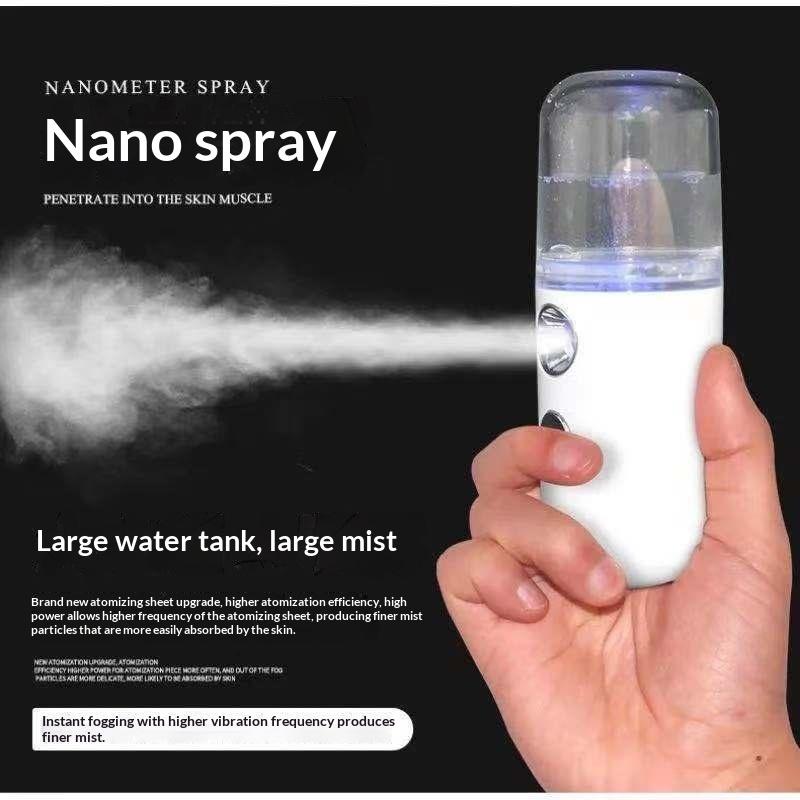 1 Set Nano Mist Facial Sprayer USB Rechargeable Portable Nebulizer for Face Moisturizing Makeup Fixing Use