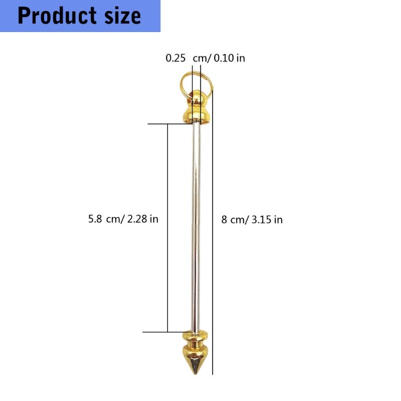 30 Stück Metallstab-Anhänger mit Ösenstiften, auffädelbare Metallstab-Anhänger, vielseitiges Perlenzubehör für Schmuckdesigner
