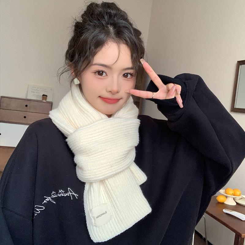 

New red scarf women s winter new high-end feeling Christmas warm thickened wool scarf tide 180cm*40cm червоний