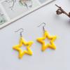 Orecchini Minimalisti a Cerchio con Stella Vuota Gioielli Moda Y2K Piccoli Orecchini a Cerchio