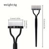 Stainless Steel Eyelash Comb & Eyebrow Brush Dense Teeth for False Lashes & Natural Brows Makeup Tool