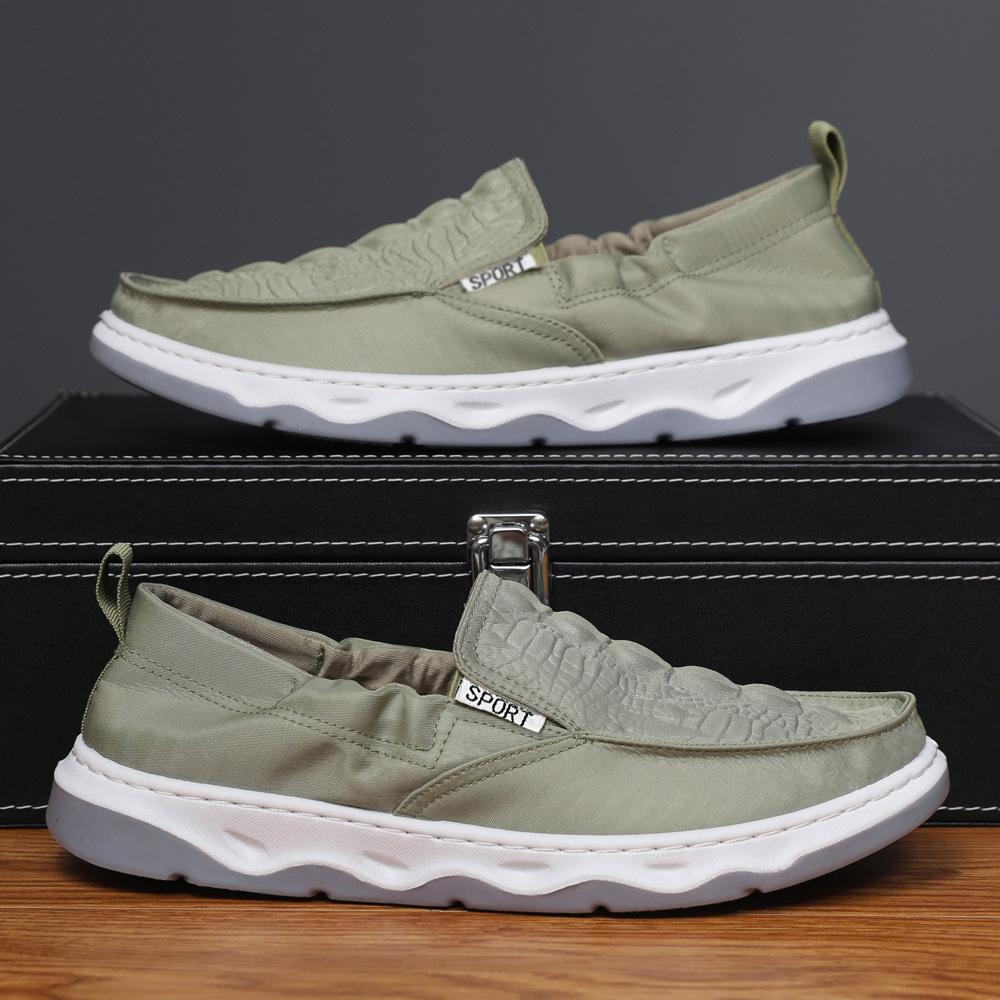 

Men s shoes are breathable in summer, spring and summer, new one-pedal cloth shoes, ice silk upper men s shoes, lazy shoes, old Beijing cloth shoes 44