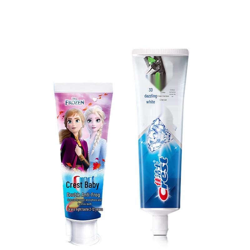 Crest Toothpaste Bundle: Kids Frozen & 3D White Charcoal