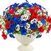 18PCS Artificial Violets Flower Realistic Blossoms Decors Violets Flower Bouquets for Home Office Wedding Party Decoration