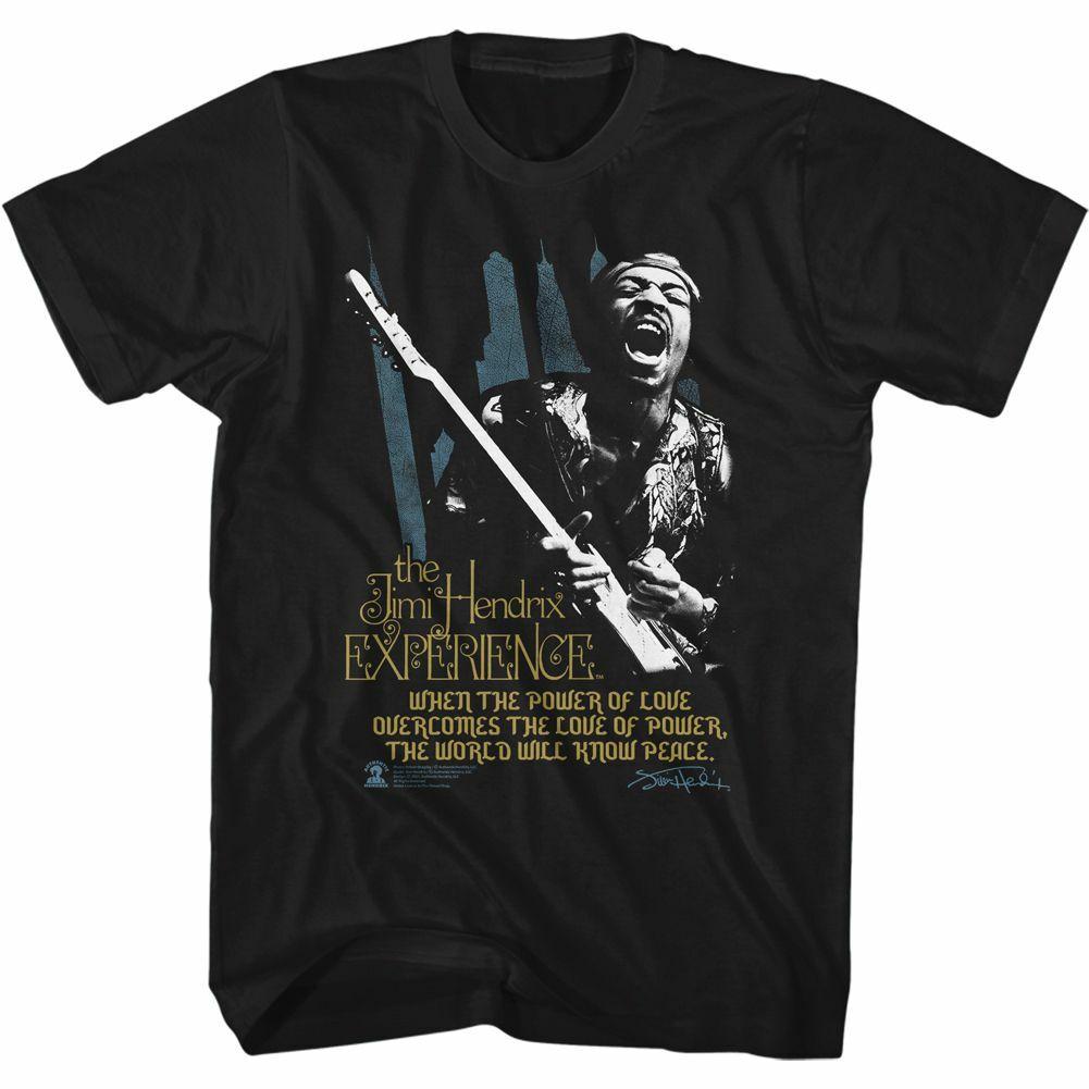 Jimi Hendrix Power of Love Black Adult T-Shirt XL