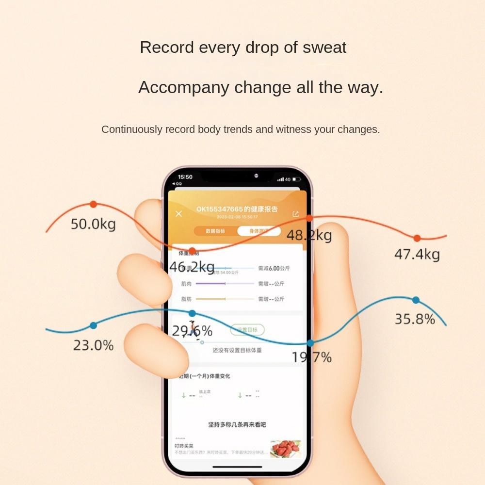 Smart Body Fat Scale Household Bluetooth Charging Electronic Scale Human Health Weight Scale