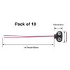 10 Pack 9V Battery Clip Connector, T Type Faux Leather Long Cable Housing Connection