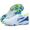 Li Ning Stoff Synthetisches Leder Bequem Vielseitig Rutschfest Abriebfest Atmungsaktiv Low-Top Badmintonschuhe Unisex Sneaker Weiß Blau AYTU025-2