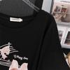 Women's Plus Size Loose Mid-Length Round Neck Short-Sleeve T-Shirt (Sizes 200/300/350 Jin)