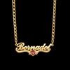 Atoztide Custom Personalized Birthday Stone Necklaces Stainless Steel Name Gold Color Necklace Jewelry Chain Pendant for Women