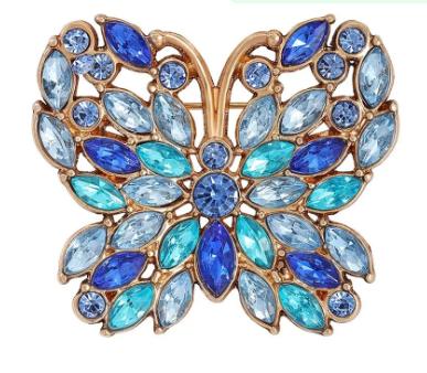 New Rhinestone Brooch From The Butterfly Series One Size