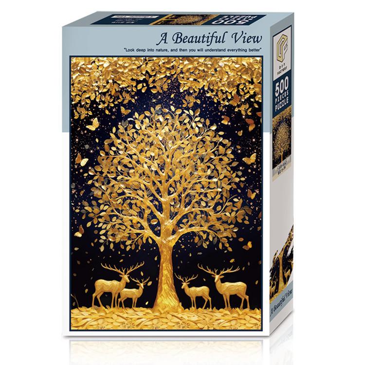 Golden Money Tree Jigsaw Puzzle Wealth Money Tree 500 Pieces, Popular Korean Puzzle