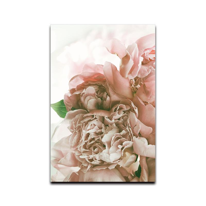 

Скандинавский художественный цветок, холст, постер, розовый пион, цветочный принт, живопись, настенная картина в скандинавском стиле, современное украшение для гостиной 30x40cm No Frame