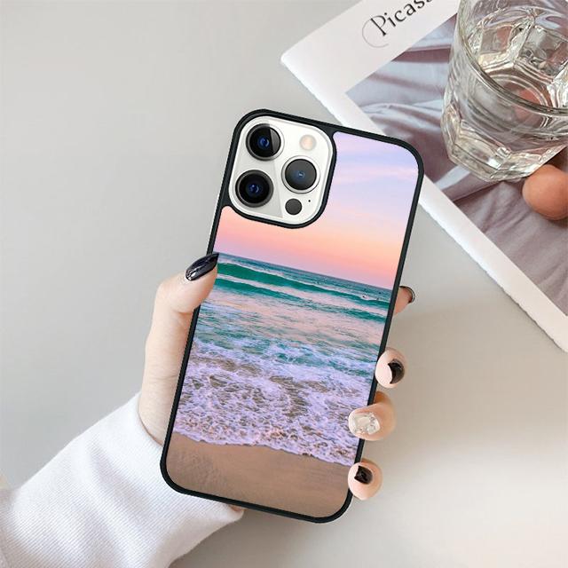 Summer Beach Ocean Waves Phone Case For iPhone 17 Air 16 pro max 15 14 plus 12 13 Soft Bumper Shell Cover coque