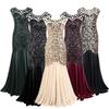 Übergröße 1920er Europäisches Pailletten Perlen Abendkleid